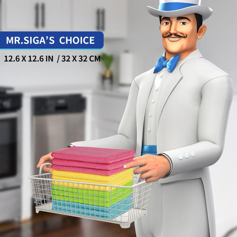 MR.SIGA Microfiber Cleaning Cloths, Streak Free Microfiber Towels, 12 Pack