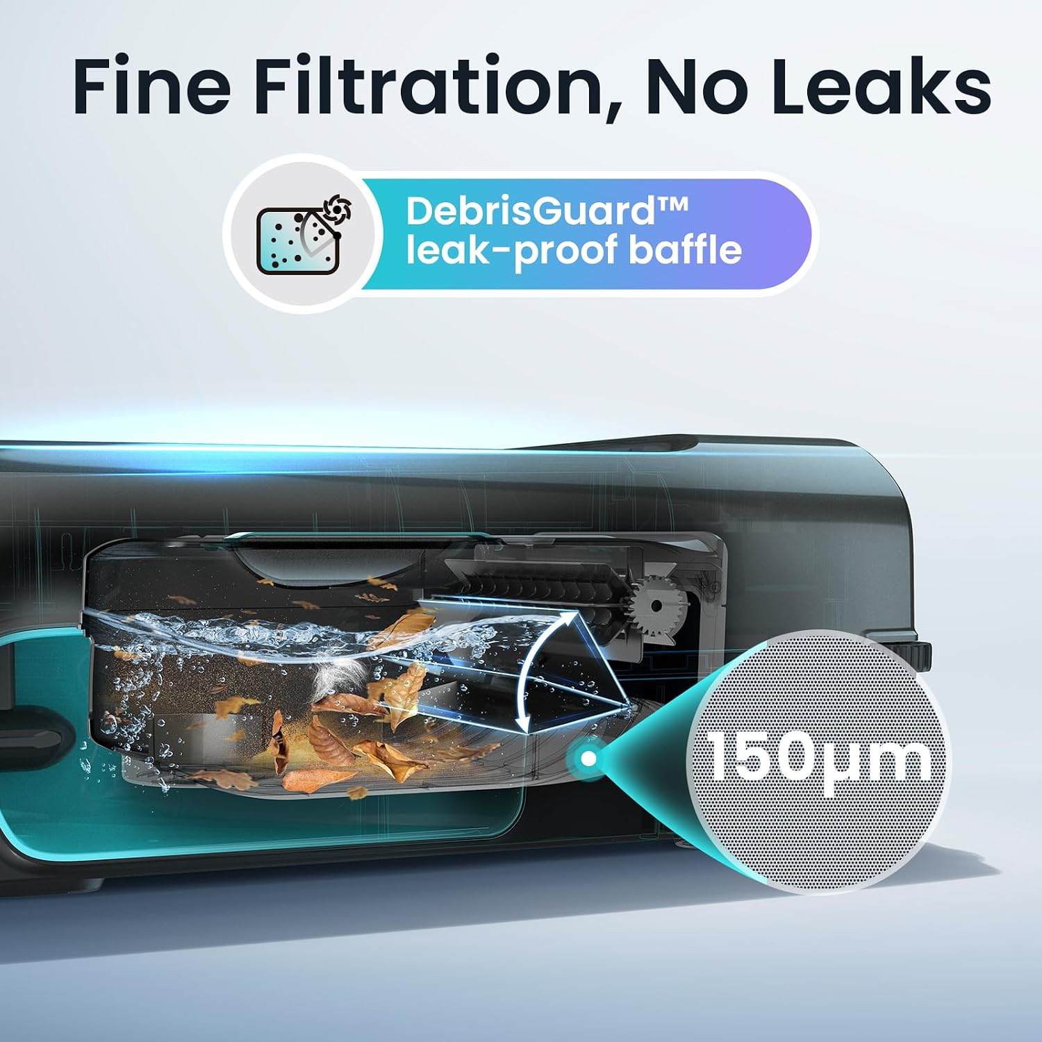 AIPER EcoSurfer S2 24/7 Solar Pool Skimmer Robot with App Support, Blue