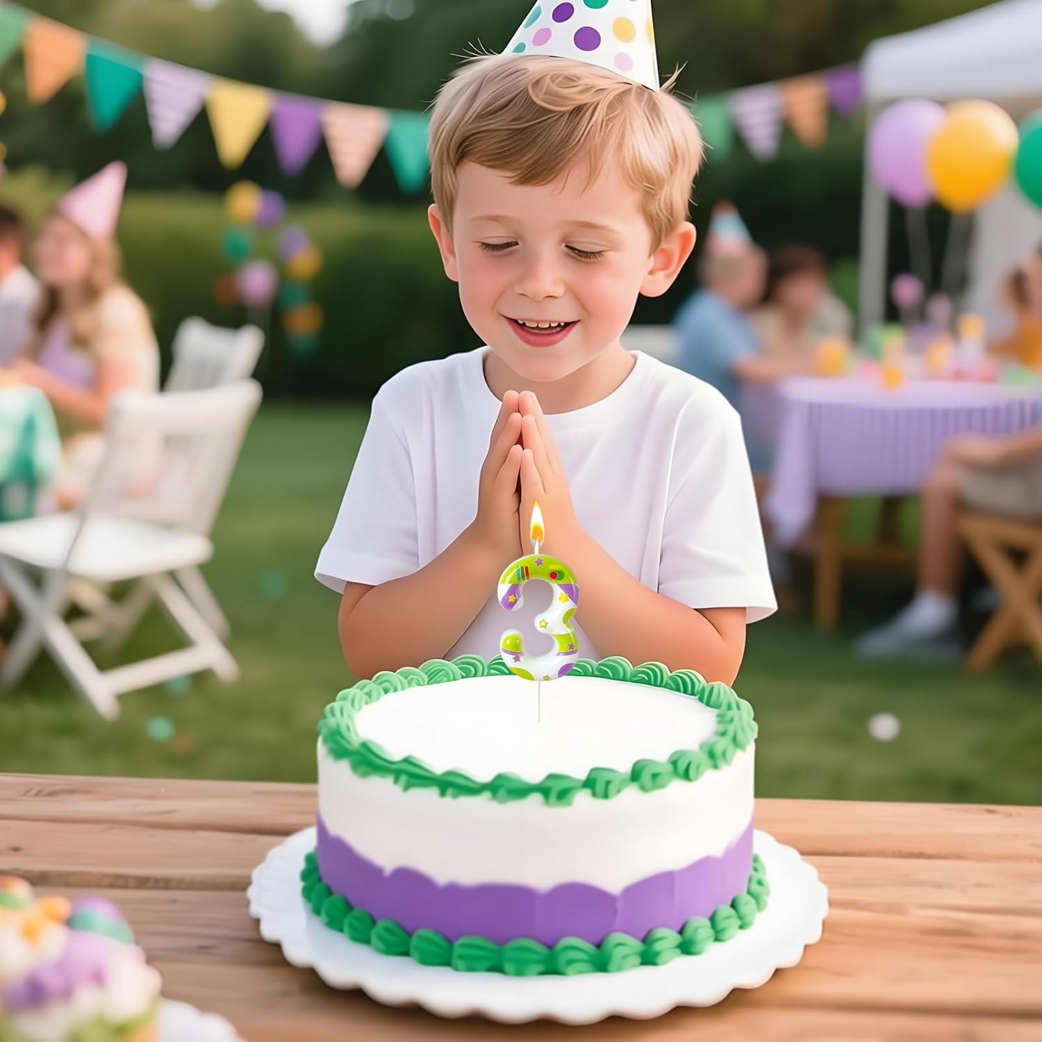 Cartoon Story Birthday Number Candles, Number 3 Candle,Cartoon Cake Decorations, Birthday Decoration Supplies, Suitable for Boys and Girls Party Celebrations (3)