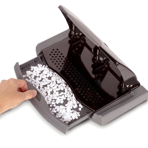 Swingline 3 Hole Punch, 45 Sheet Capacity Three Hole Puncher 3 Ring, Paper Punch, SmartTouch Low Effort, Black & Silver (74136)