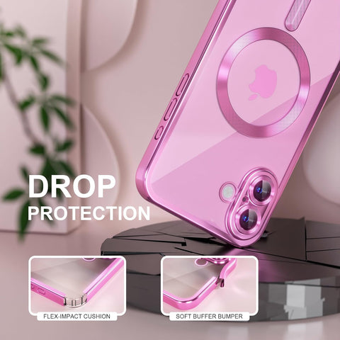 Misea Magnetic for iPhone 16 Case Compatible with MagSafe Hot Pink