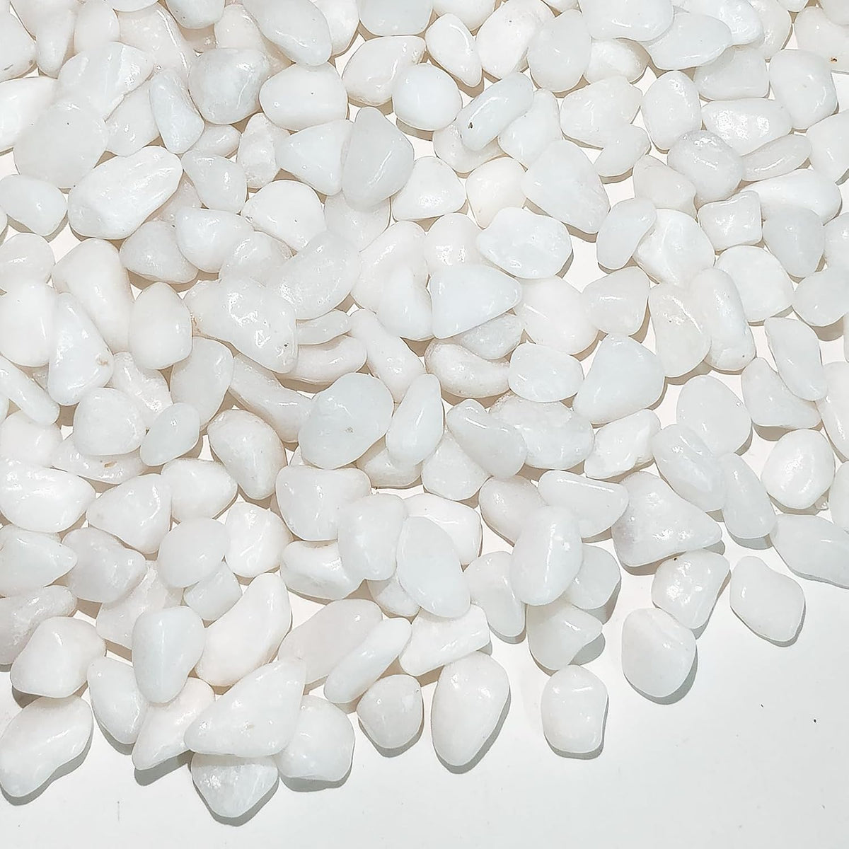 FANTIAN 10 lbs White Pebbles for Indoor Plants, 3/8 Inch Decorative White Stones. Polished River Rocks for Potted Plants Vase Cactus Bird Bath and Outdoor Garden Landscaping