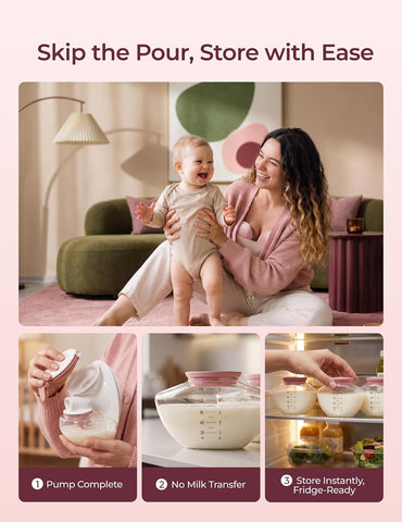 Momcozy Breast Pump Hands-Free Upgraded Mobile Flow M9 24mm, 1Pc Cozy Red
