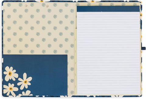 Steel Mill & Co. Cute Clipboard Folio with Notepad, Leopard Daisy