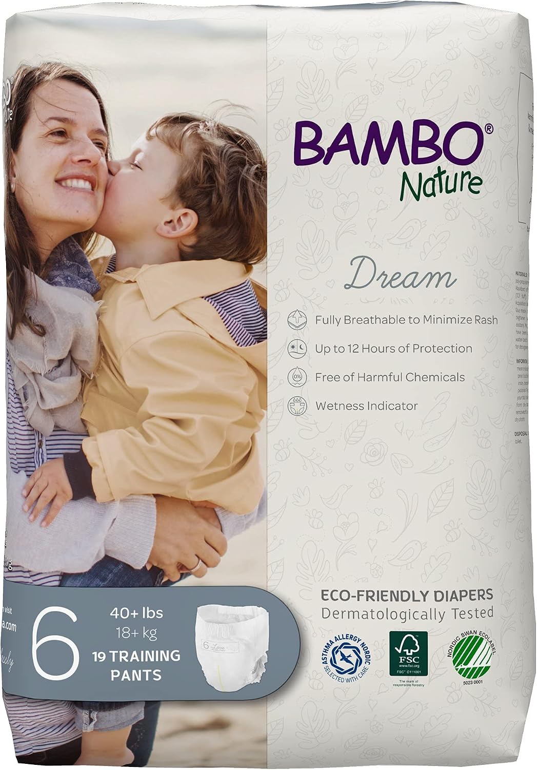 Bambo Nature Premium Training Pants (SIZES 4 TO 6 AVAILABLE), Size 6, 57 Count