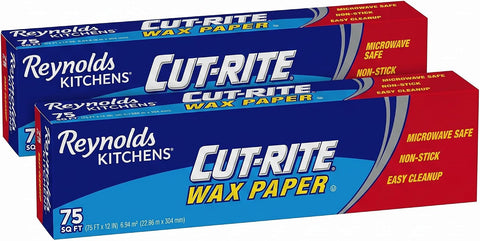 Reynolds Cut-Rite Wax Paper, 75 Square Foot Roll (Pack of 2)