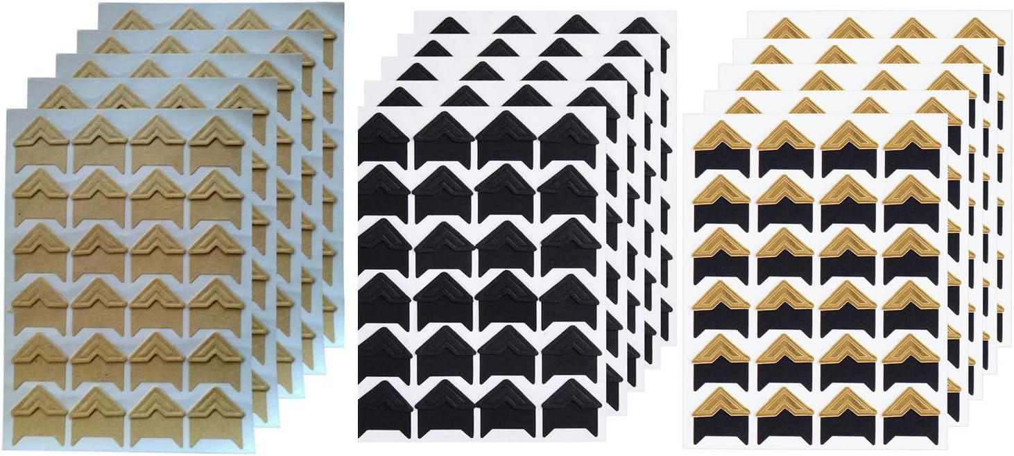 360 Count Self-Adhesive Acid Free Photo Corners Scrapbooks Memory Books