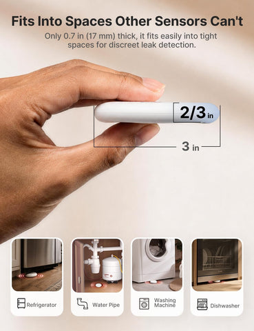 X-Sense Wi-Fi Water Leak Detector, 3-Pack, SWS0A41 Add-On, Base Req.