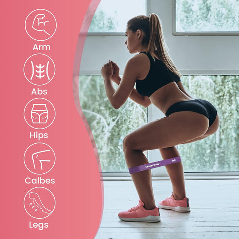 WIKDAY Resistance Bands for Working Out Exercise Loop Bands Workout Bands Set for Men Women Body Stretching, Crossfit Training, Home Workout, Physical Therapy, Booty Legs, Set of 5