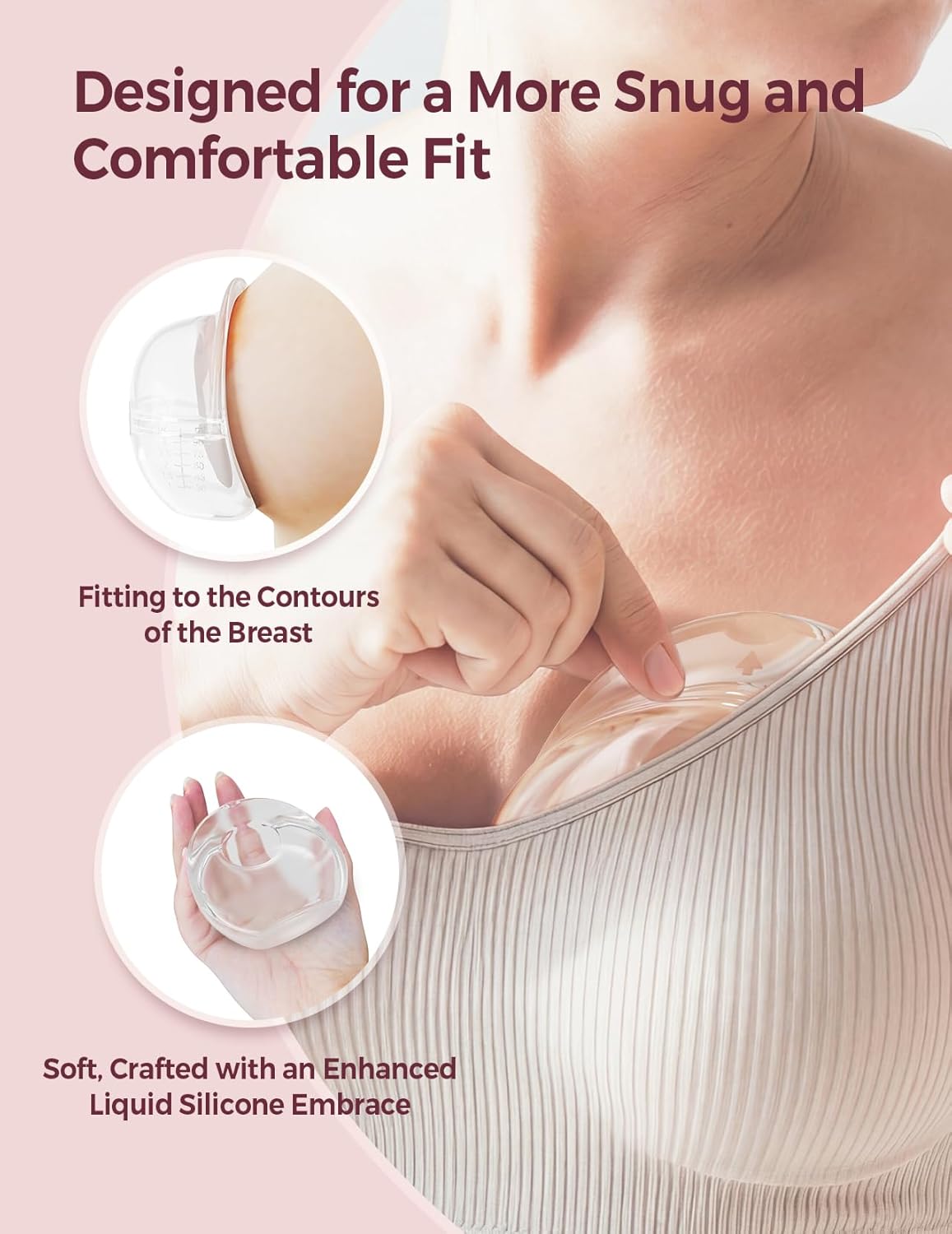 Momcozy Breast Milk Collector, Large Capacity for High Milk Supply 3oz 2pcs