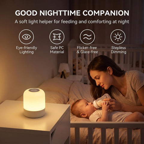 Baby Night Light, 3 Colors Egg Light for Nursery - Small Size