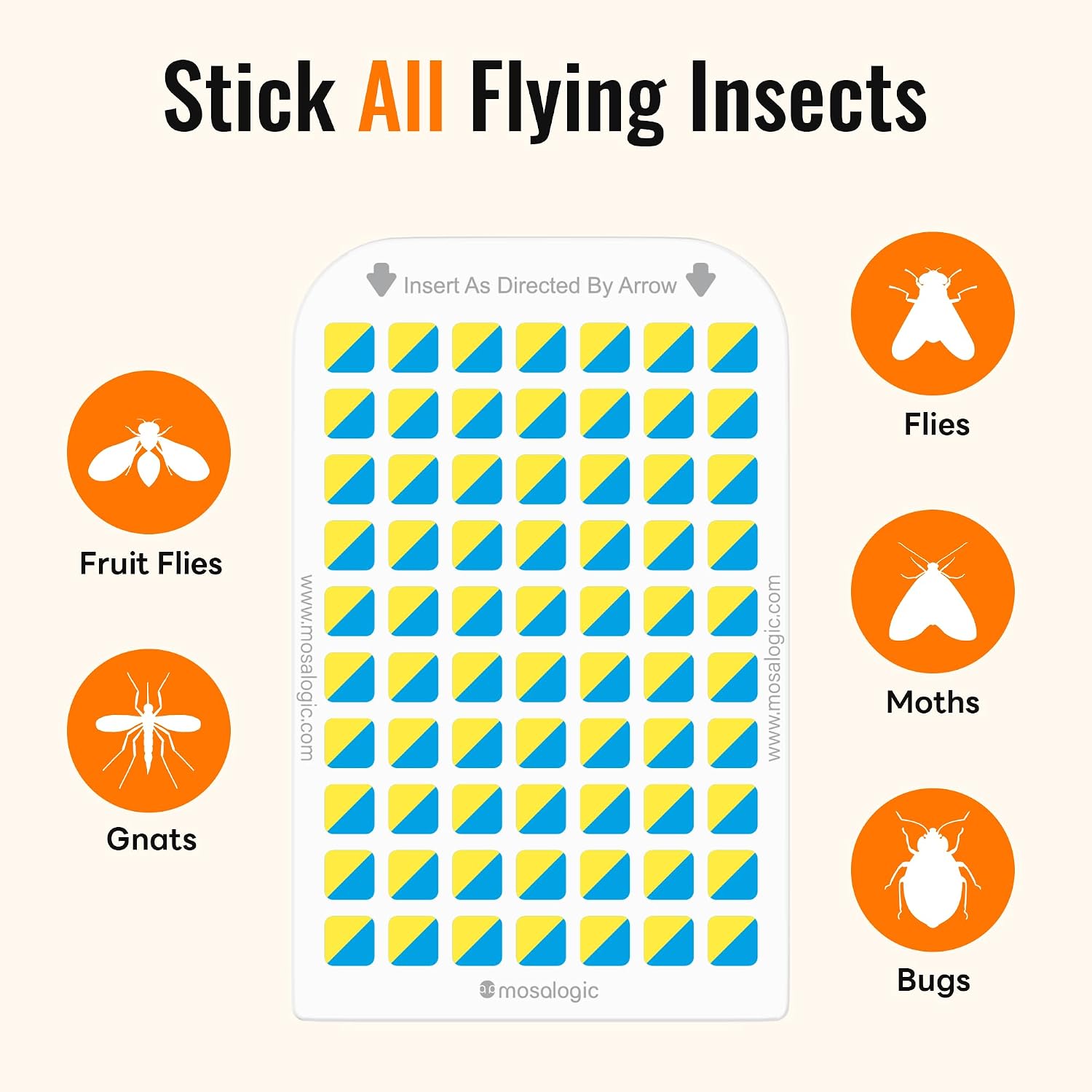 Mosalogic Sticky Card Refills Replacement Glue Cards,Fly Insect Trap 10pack