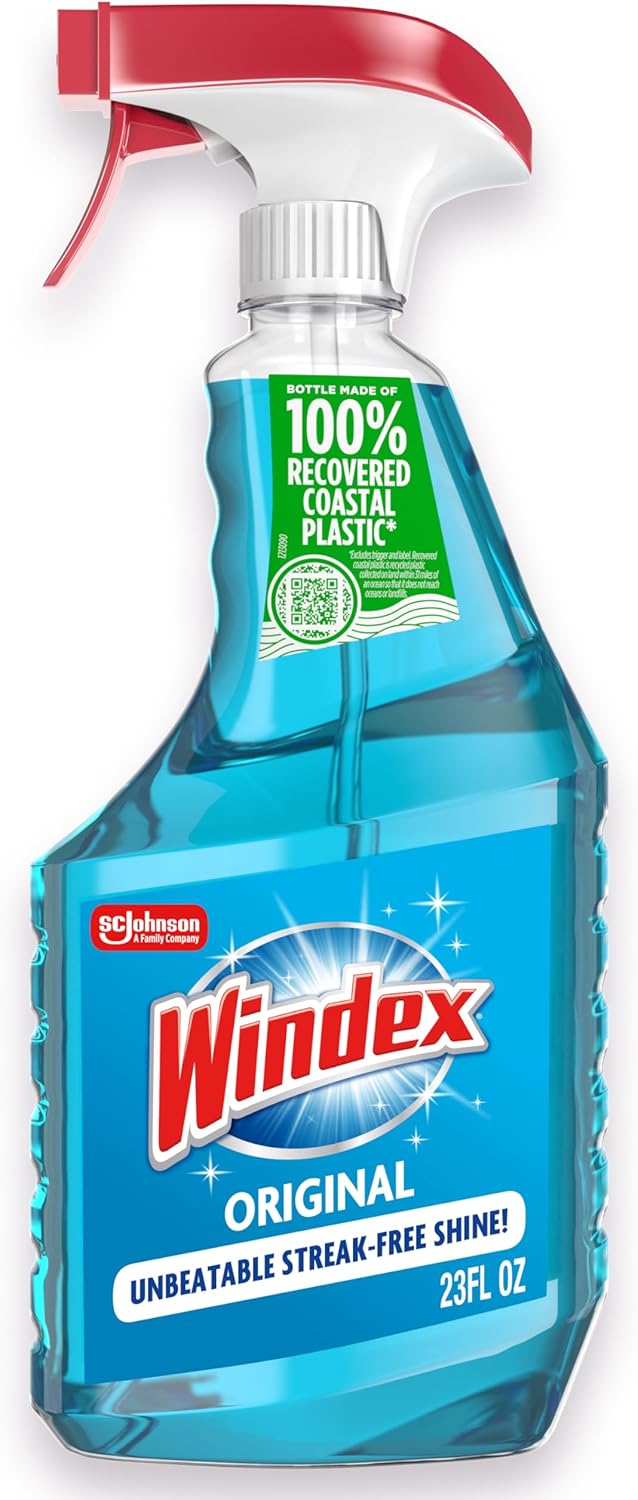 Windex Glass & Window Cleaner Spray Bottle, Original, 23 oz