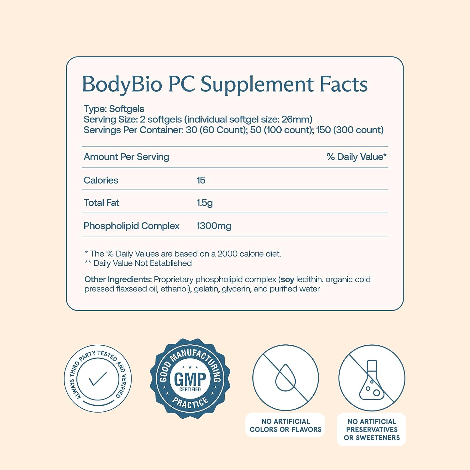 BodyBio PC - Phosphatidylcholine for Brain, Cellular & Cognitive Health