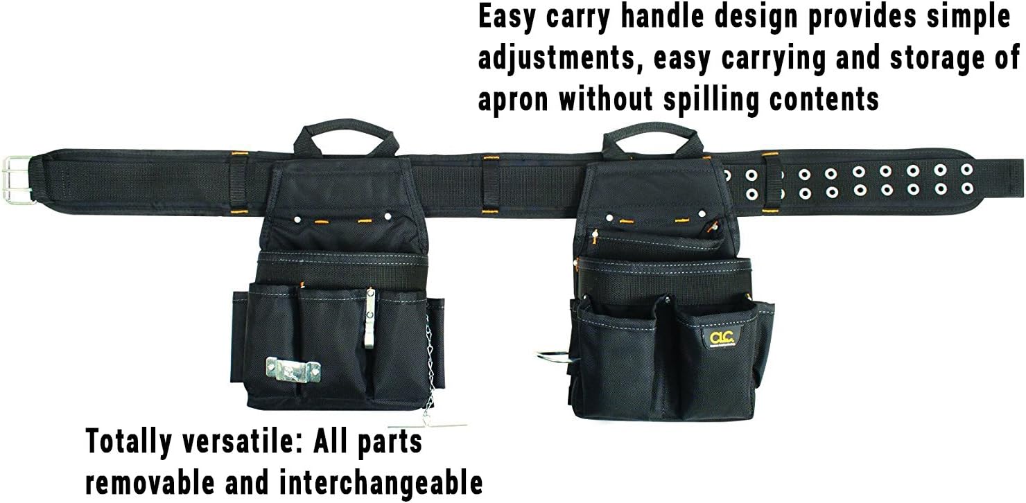 CLC Custom Leathercraft 5609 3 Piece Electrical Combo Tool Belt, 20 Pocket, Black, 29-46 inches