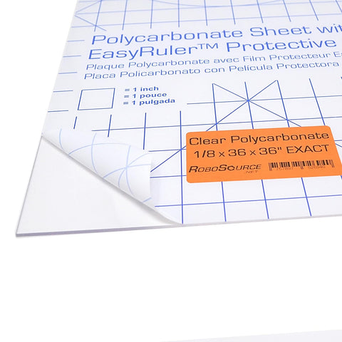 Polycarbonate Sheet 36 x 36 x 1/8 0.118" Clear Plastic, Replaces Plexiglass