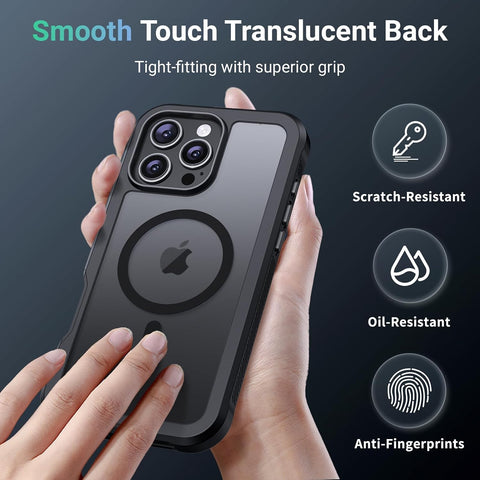 jaroco Magnetic for iPhone 16 Pro Max Case Heavy Duty Protection Black