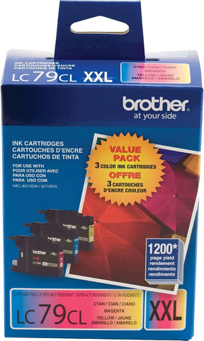 Brother Printer LC793PKS 3 Pack- 1 Each LC79C, LC79M, LC79Y Ink - Retail Packaging