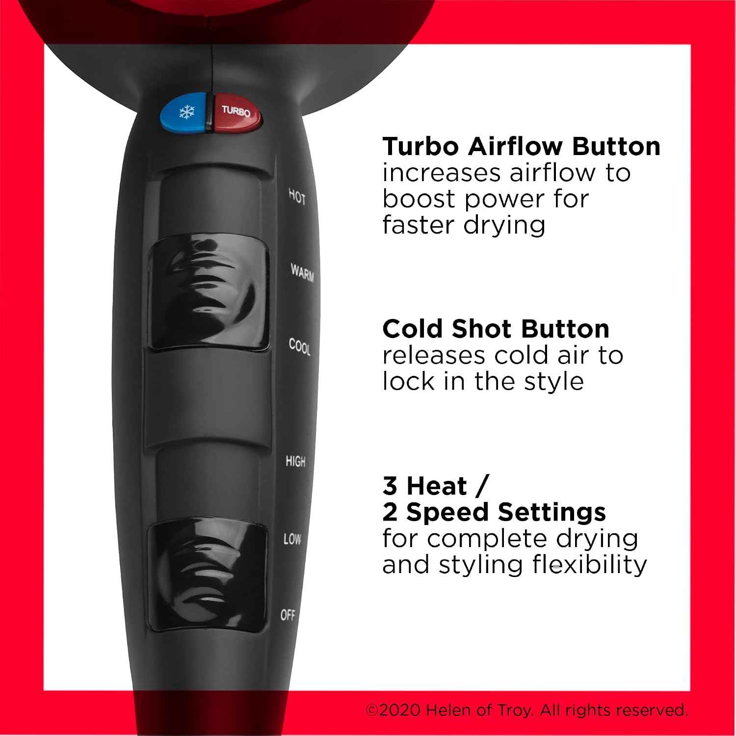 REVLON Turbo Hair Dryer | 1875 Watts of Maximum Shine, Fast Dry (Silver) | Built for Speed, Style & Shine, Fast Drying, Reduces Frizz, 3X Ceramic Coating