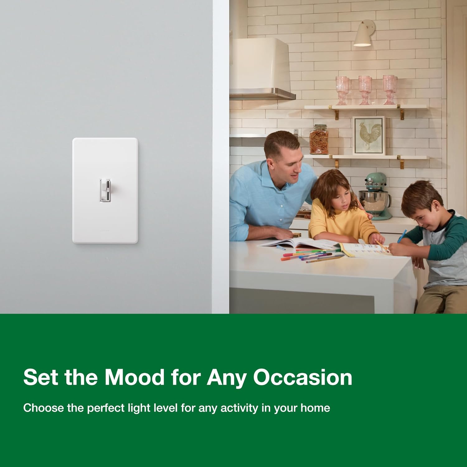 Lutron Ariadni/Toggler LED+ Dimmer Switch, Toggle Dimmer, Single Pole/3-way
