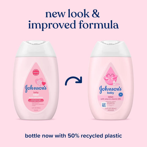Johnson's Baby Lotion with Coconut Oil, Aloe Vera & Vitamin B5, 3.4 fl oz