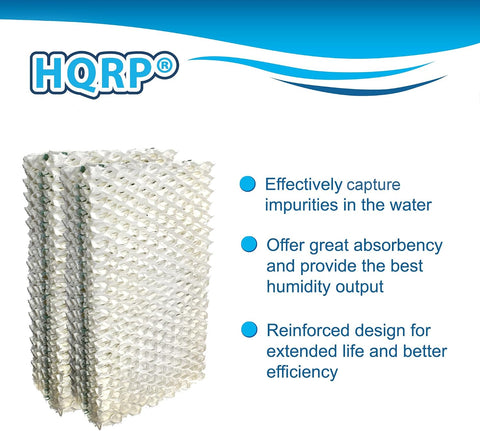 HQRP 4-pack HDC411 Humidifier Wick FilterReplacement for Sears Kenmore 14909, 14912, 32-14912, 42-14912, Emerson Essick Air AIRCARE HDC-2R & HDC-411, BestAir E2R