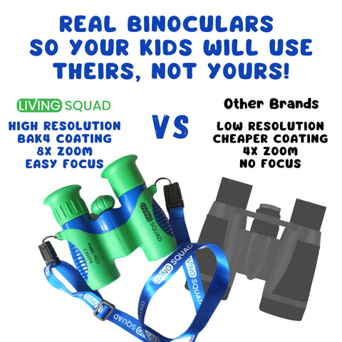 Binoculars for Kids 8x21 High-Resolution - Kids Binoculars Gift Set for Boys & Girls, Shockproof & Compact for Bird Watching, Travel, Hiking, Camping, Hunting, Children Outdoor Gear
