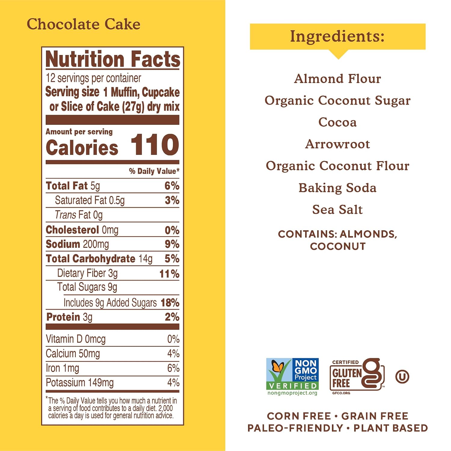 Simple Mills Almond Flour Baking Mix, Chocolate Muffin & Cake Mix - Gluten Free, Plant Based, Paleo Friendly, 11.2 Ounce (Pack of 6)