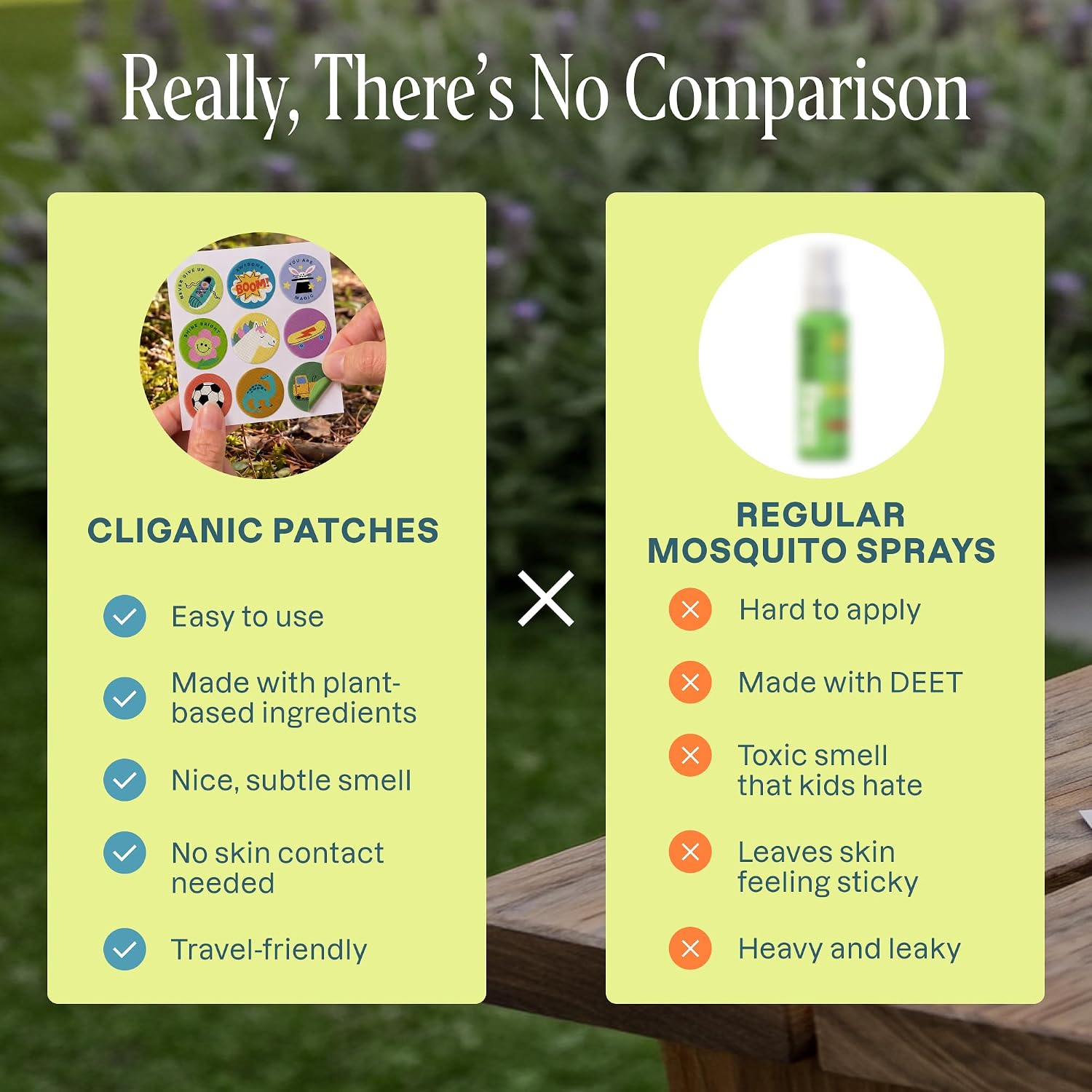 Cliganic Mosquito Repellent Stickers for Kids (90 Pack) - Positive Vibes Patches, Natural DEET-Free, Essential Oil Infused, Insect Repelling Garments