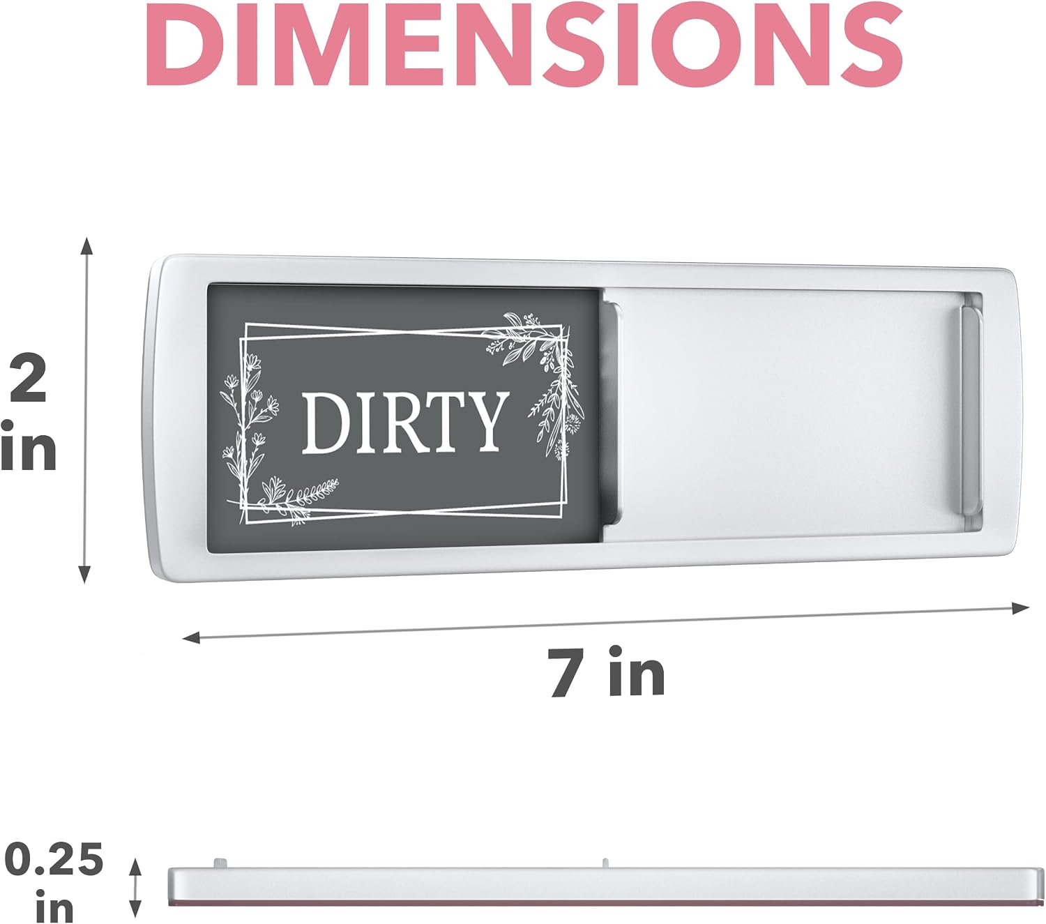 ASSURED SIGNS Dishwasher Magnet Clean Dirty Sign 7 x 2 Inch, Premium Build