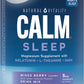 Natural Vitality Calm Sleep, Melatonin & Magnesium Citrate, Sleep Aid Drink Mix, GABA, Aid, Vegan, Gluten Free Non-GMO, Mixed Berry, 16 Oz