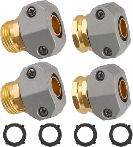 BILAL Garden Hose Repair Kits, Fit 3/4" and 5/8" Garden Hose, 2 Sets