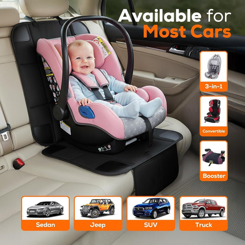 VLM 2 Pack Car Seat Protector for Child Car Seat, Waterproof Padded Cover