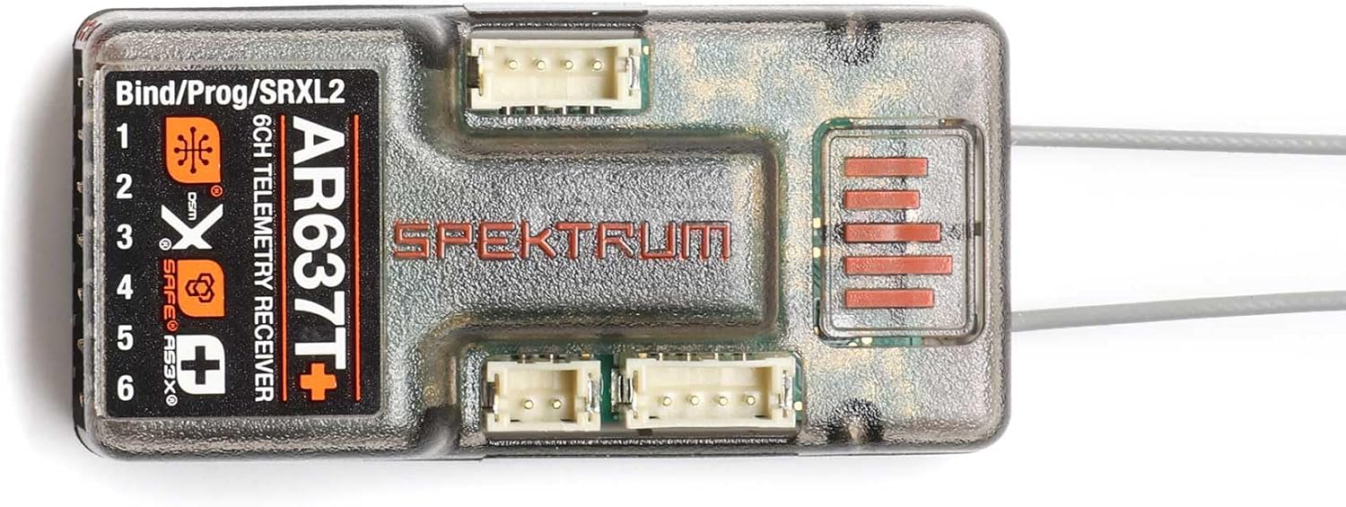 Spektrum AR637T+ 6 Channel AS3X+ & Safe Telemetry Receiver SPM-1032