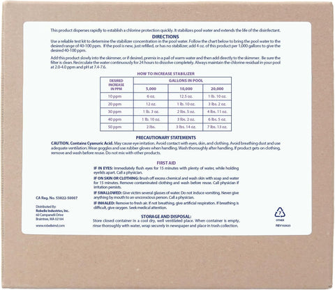Robelle 21-Pounds Premium Chlorine Stabilizer and Conditioner