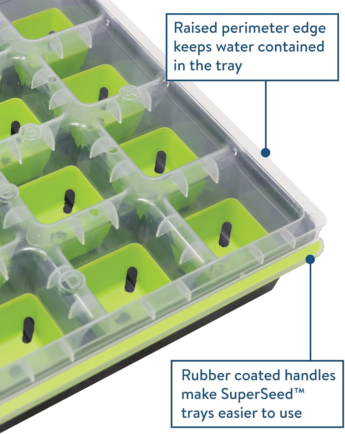 Burpee SuperSeed 16 XL Cell Reusable Seed Starting Tray for Seedlings