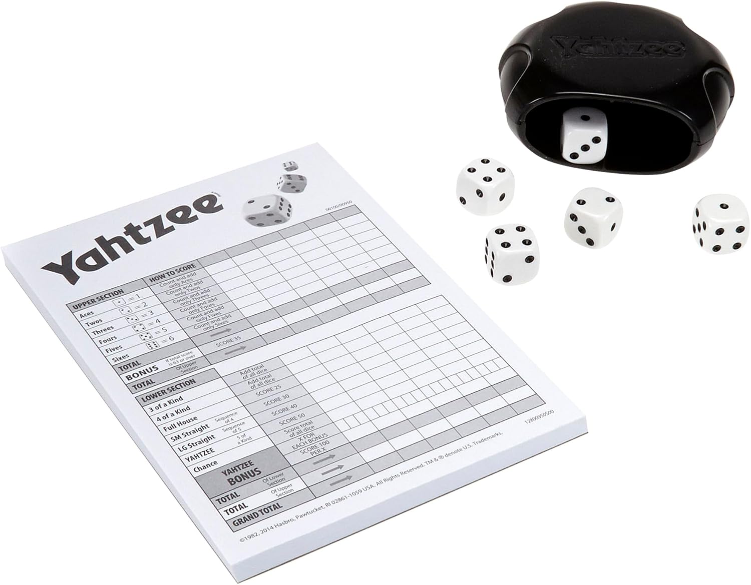 Hasbro Gaming Yahtzee Game, Fast-Playing Dice Games for Kids, Teens, and Adults, Strategy Games, Family Games for Kids, 2 or More Players, Ages 8 and Up