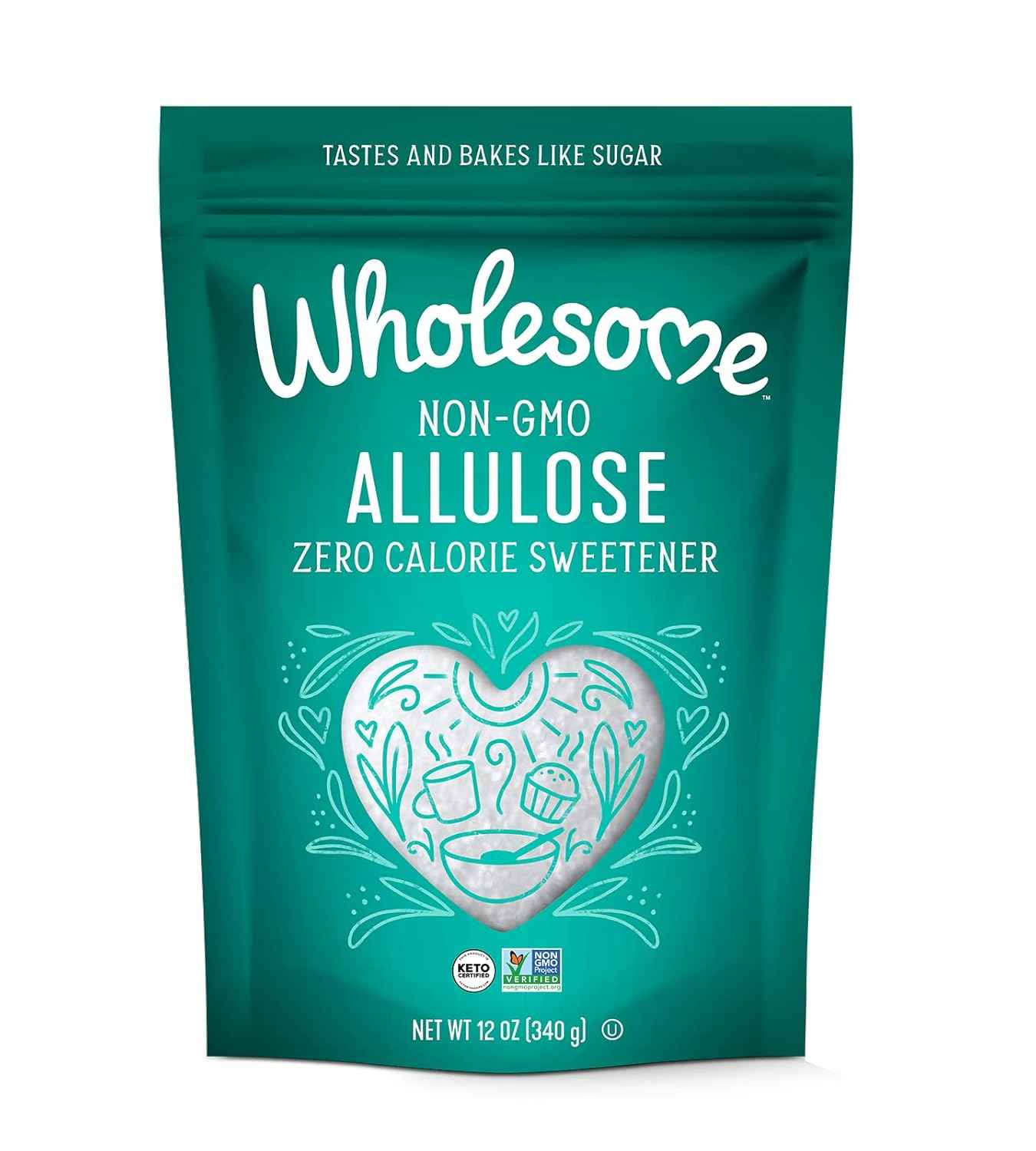Wholesome Sweeteners 11.5-Ounce Allulose, Zero Calorie Sweetener, Keto Friendly, Non GMO, Non-Erythritol, Gluten Free & Vegan Liquid Sweetener, 6 Pack