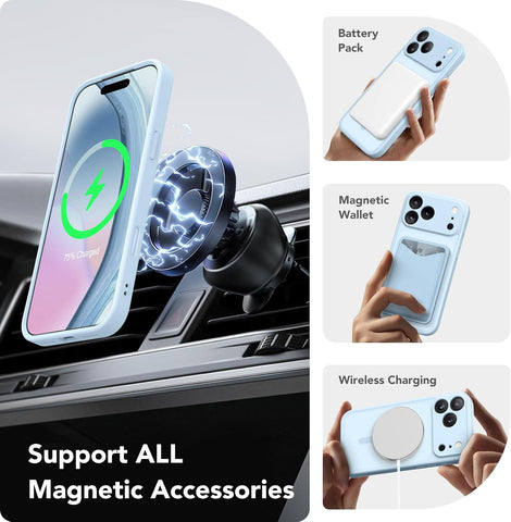 CAPRARO for iPhone 17 Pro Case, Compatible with MagSafe