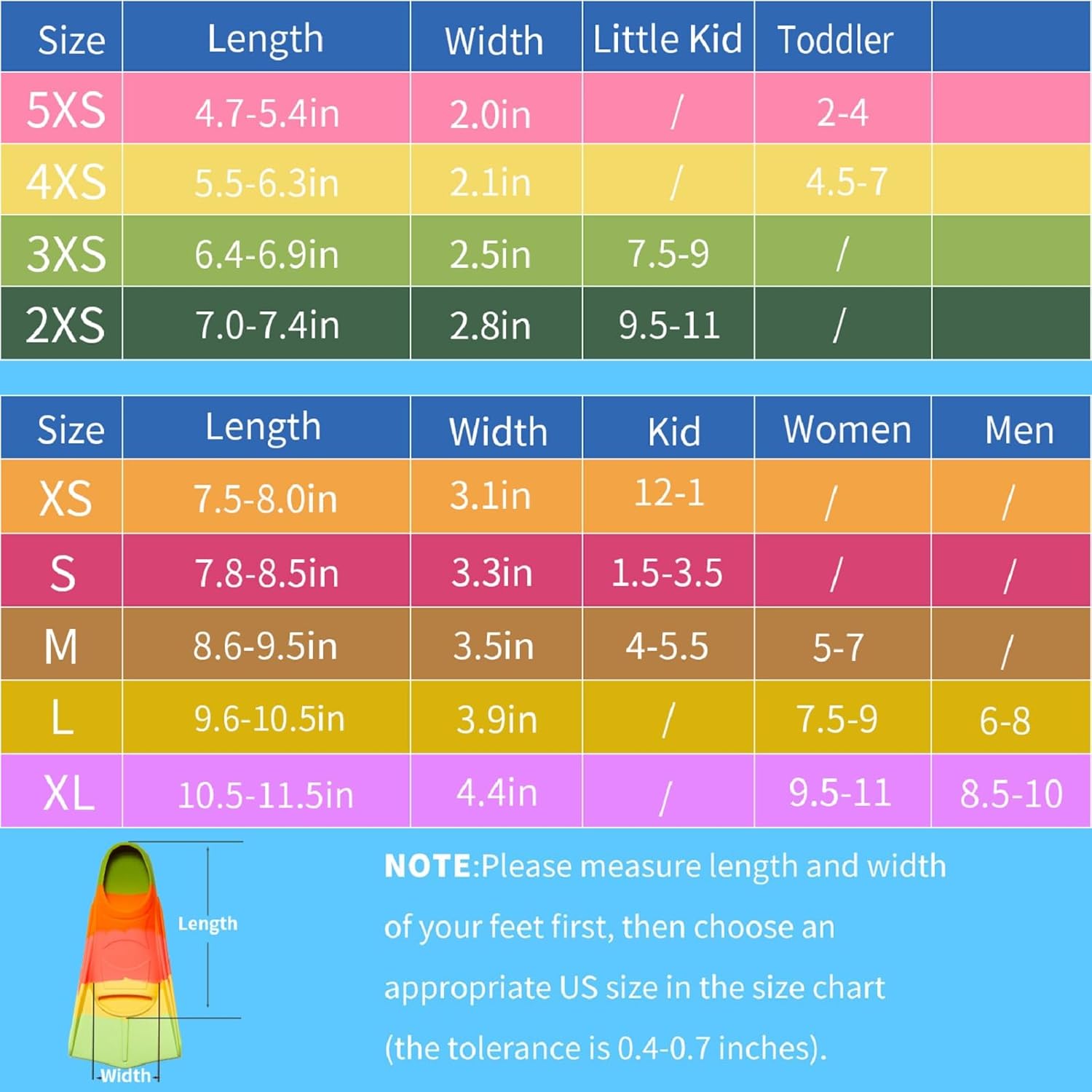Kids Swim Fins Youth Short Blade Swimming Training Flippers