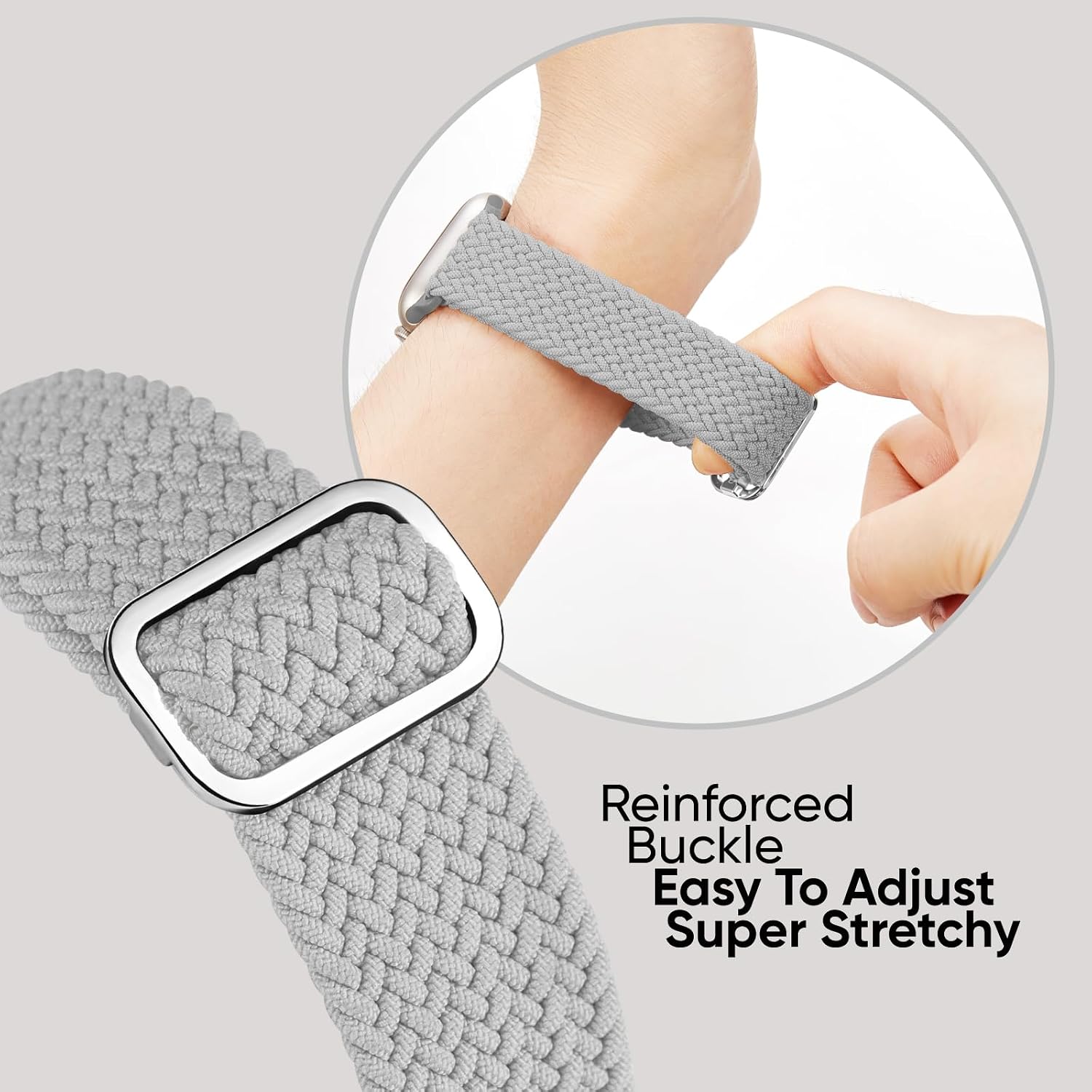 6 Pack Braided Stretchy Bands Compatible with Apple Watch Band Women Men