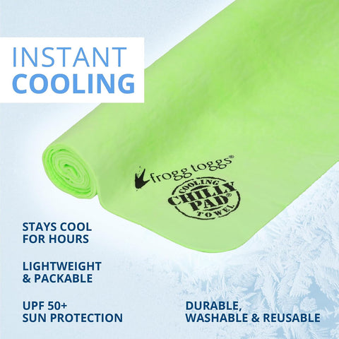 FROGG TOGGS Chilly Pad Cooling Towels for Face and Neck, 33"x13"