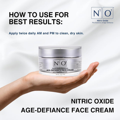 N1O1 Nitric Oxide Face Cream, Anti Aging Skincare Routine, 1.75 oz