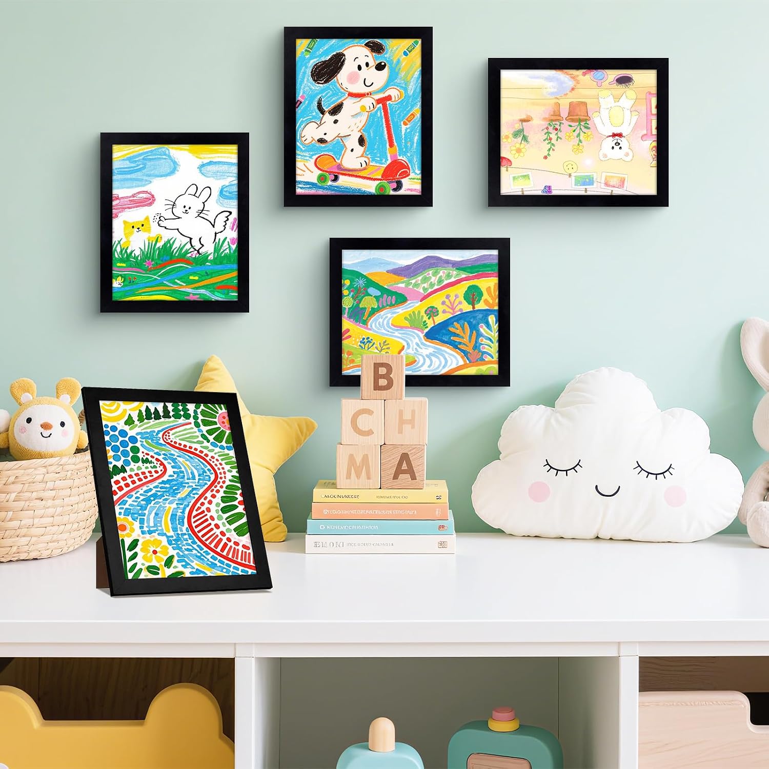 Golden State Art 8x10 Picture Frames Set of 8, Black