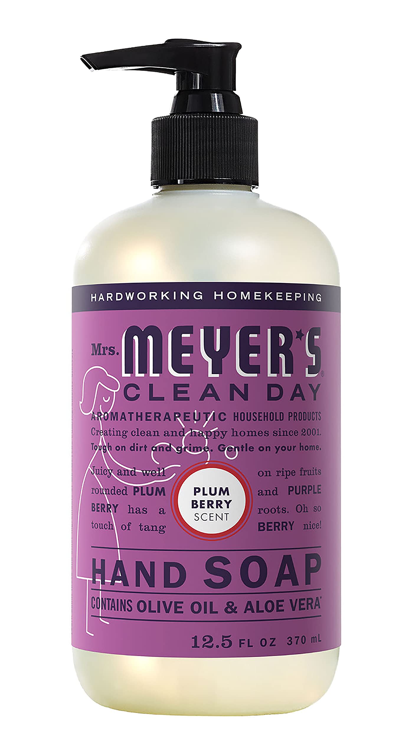 MRS. MEYER'S CLEAN DAY Liquid Hand Soap Variety Pack, 1 Rain Water Scent Hand Soap, 1 Oat Blossom Scent Hand Soap, 1 Plum Berry Scent Hand Soap, 12.5 FL OZ (3 CT)