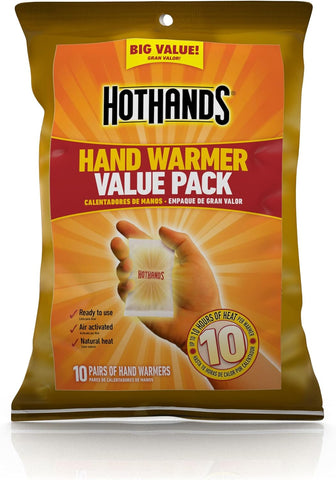 HotHands Hand Warmers Value Pack, 10 Pairs - America's Favorite Warmer
