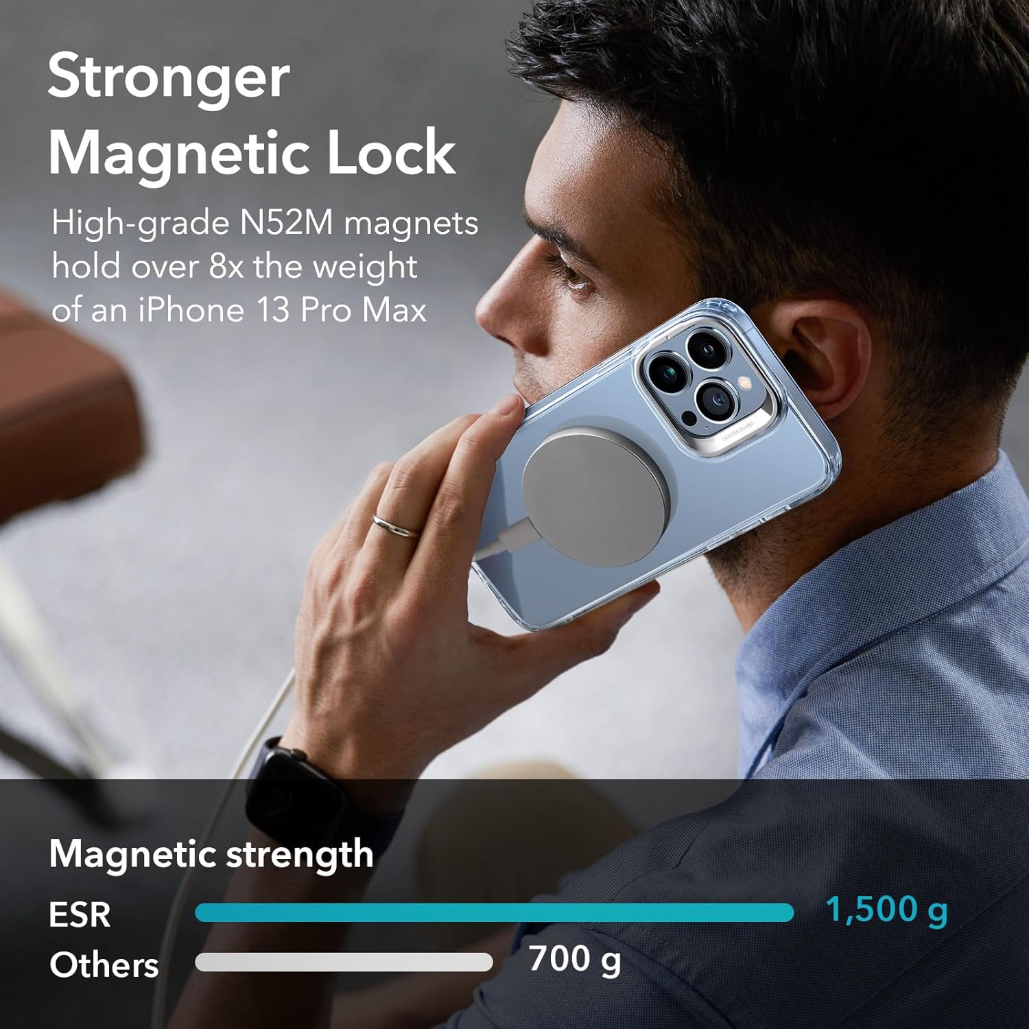 ESR for iPhone 13 Pro Max Case Flex Stand, for MagSafe, Clear