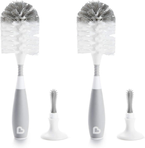 Munchkin® Bristle™ Bottle Brush, Grey, 2 Pack