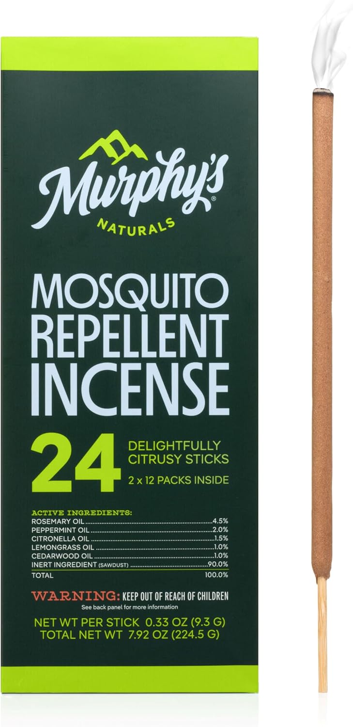 Murphy's Naturals Citronella Mosquito Repellent Incense Sticks, 24 Count
