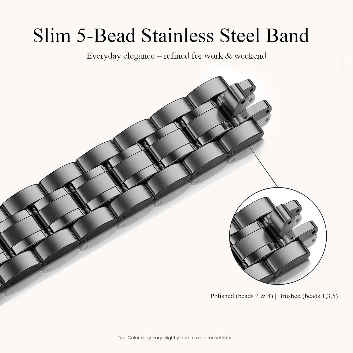 STIROLL Thin Metal Band Compatible with Apple Watch Bands for Women, Slim